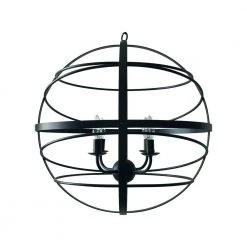 Wholesale 👍 Vega 4-Light Matte Black Orb Chandelier by Yosemite Home Decor 🤩 -NICOR Sales Store matte black yosemite home decor chandeliers 120031344 1f 1000