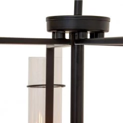 New 🧨 Prairie Oakley 6-Light in Matte Black Chandelier with Glass Shades by Yosemite Home Decor 💯 -NICOR Sales Store matte black yosemite home decor chandeliers 120033844 44 1000