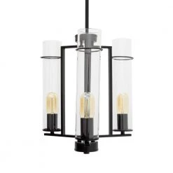 Discount 🎉 3-Light Matte Black Chandelier by Yosemite Home Decor ✨ -NICOR Sales Store matte black yosemite home decor chandeliers 120034344 1f 1000