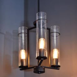 Discount 🎉 3-Light Matte Black Chandelier by Yosemite Home Decor ✨ -NICOR Sales Store matte black yosemite home decor chandeliers 120034344 31 1000