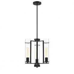 Discount ๐ 3-Light Matte Black Chandelier by Yosemite Home Decor โจ