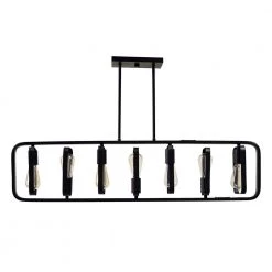 Best Sale 👍 Perseus 7-Light Matte Black Modern Island Chandelier by Yosemite Home Decor 😍 -NICOR Sales Store matte black yosemite home decor chandeliers 12004077 66 1000