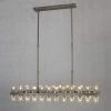 Best Sale 🔔 Gemini 48-Light Matte Grey Chandelier with Glass Shades by Yosemite Home Decor ⌛