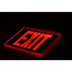 Deals 🤩 EXL2 Series 3.6-Volt Mirrored Integrated LED Emergency Exit Sign with Red Lettering by NICOR 🥰 -NICOR Sales Store mirrored red letters nicor emergency exit lights exl2 10unv al mr r 2 44 1000