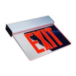 Deals 🤩 EXL2 Series 3.6-Volt Mirrored Integrated LED Emergency Exit Sign with Red Lettering by NICOR 🥰 -NICOR Sales Store mirrored red letters nicor emergency exit lights exl2 10unv al mr r 2 c3 1000