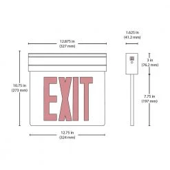 Deals 🤩 EXL2 Series 3.6-Volt Mirrored Integrated LED Emergency Exit Sign with Red Lettering by NICOR 🥰 -NICOR Sales Store mirrored red letters nicor emergency exit lights exl2 10unv al mr r 2 fa 1000
