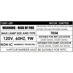 Best Pirce ⌛ 2 in. Non-IC Galvanized Steel LED Recessed Housing by NICOR 👏 -NICOR Sales Store nicor recessed lighting housings 12201 led fa 1000