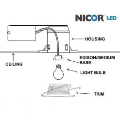 Buy ❤️ 5 in. Recessed IC Rated Airtight Housing by NICOR 👏 -NICOR Sales Store nicor recessed lighting housings 15006ra 1f 1000