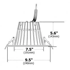 Discount ✔️ CLR-Select 8 in. Nickel High Output Commercial Canless Integrated LED Downlight Kit by NICOR 😍 -NICOR Sales Store nicor recessed lighting kits clr82hwrvs9nk 4f 1000