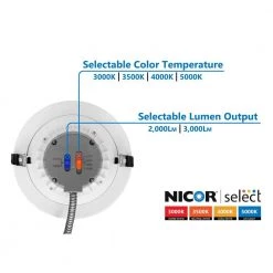 Discount ✔️ CLR-Select 8 in. Nickel High Output Commercial Canless Integrated LED Downlight Kit by NICOR 😍 -NICOR Sales Store nicor recessed lighting kits clr82hwrvs9nk a0 1000
