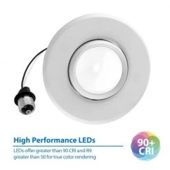 Brand new โญ DLR Series 6 in. White (2700K) Dimmable LED Retrofit Recessed Eyeball Trim Kit, 94 CRI by NICOR ๐งจ 17 Brand new โญ DLR Series 6 in. White (2700K) Dimmable LED Retrofit Recessed Eyeball Trim Kit, 94 CRI by NICOR ๐งจ -NICOR Sales Store nicor recessed lighting kits deb56 20 120 2k wh 1d 1000