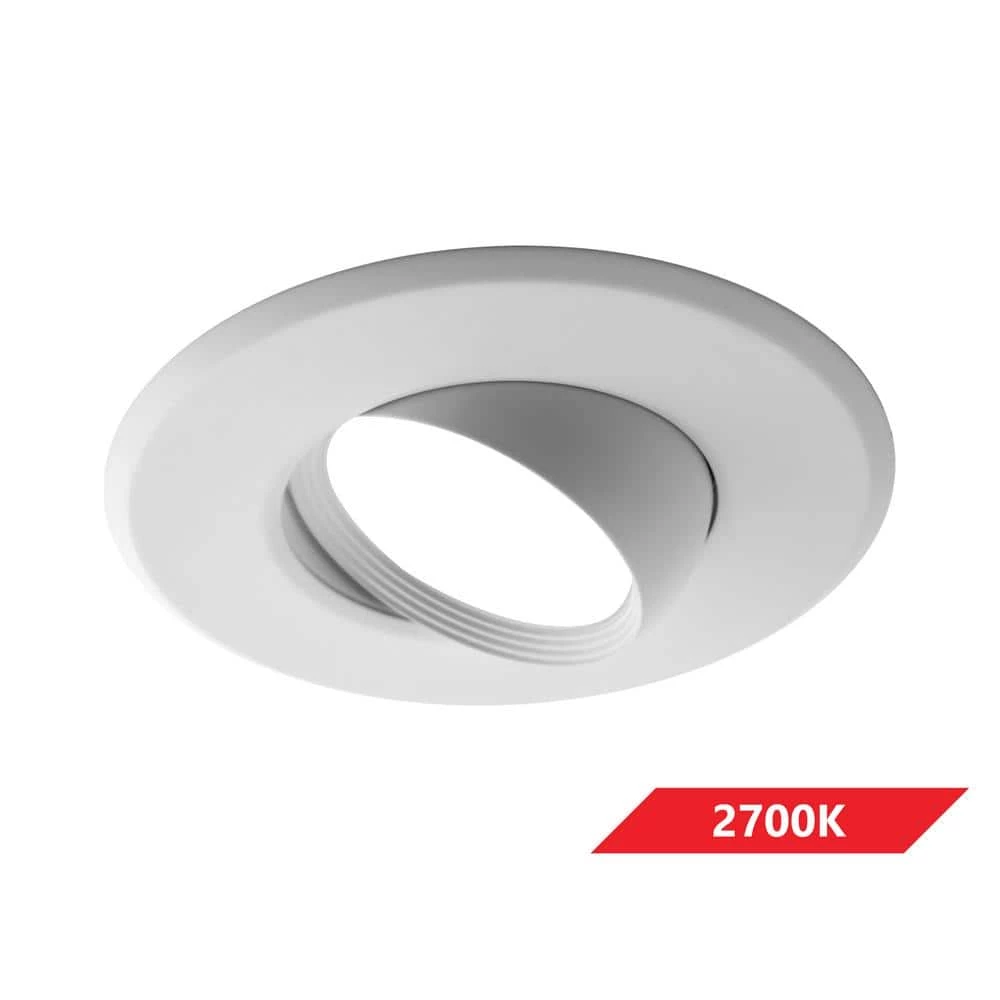 Brand new โญ DLR Series 6 in. White (2700K) Dimmable LED Retrofit Recessed Eyeball Trim Kit, 94 CRI by NICOR ๐งจ 3 Brand new โญ DLR Series 6 in. White (2700K) Dimmable LED Retrofit Recessed Eyeball Trim Kit, 94 CRI by NICOR ๐งจ