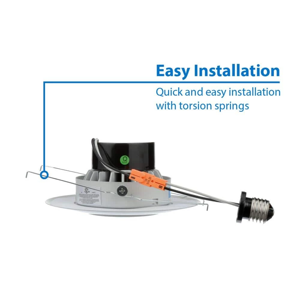 Brand new โญ DLR Series 6 in. White (2700K) Dimmable LED Retrofit Recessed Eyeball Trim Kit, 94 CRI by NICOR ๐งจ 7 Brand new โญ DLR Series 6 in. White (2700K) Dimmable LED Retrofit Recessed Eyeball Trim Kit, 94 CRI by NICOR ๐งจ - Image 5