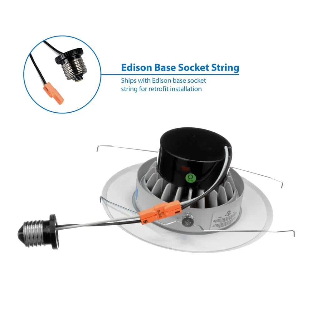 Brand new โญ DLR Series 6 in. White (2700K) Dimmable LED Retrofit Recessed Eyeball Trim Kit, 94 CRI by NICOR ๐งจ 5 Brand new โญ DLR Series 6 in. White (2700K) Dimmable LED Retrofit Recessed Eyeball Trim Kit, 94 CRI by NICOR ๐งจ - Image 3