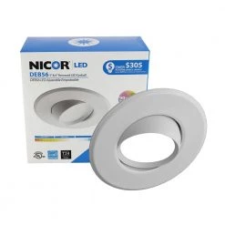 Brand new โญ DLR Series 6 in. White (2700K) Dimmable LED Retrofit Recessed Eyeball Trim Kit, 94 CRI by NICOR ๐งจ 15 Brand new โญ DLR Series 6 in. White (2700K) Dimmable LED Retrofit Recessed Eyeball Trim Kit, 94 CRI by NICOR ๐งจ -NICOR Sales Store nicor recessed lighting kits deb56 20 120 2k wh e1 1000