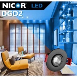 Brand new 🛒 2 in. Oil-Rubbed Bronze 2700K Remodel IC-Rated Recessed Integrated LED Gimbal Downlight Kit by NICOR 😉 -NICOR Sales Store nicor recessed lighting kits dgd211202krdob 31 1000