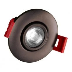Brand new 🛒 2 in. Oil-Rubbed Bronze 2700K Remodel IC-Rated Recessed Integrated LED Gimbal Downlight Kit by NICOR 😉
