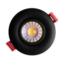 Flash Sale 😉 3 in. Black 3000K Remodel IC-Rated Recessed Integrated LED Gimbal Downlight Kit by NICOR 🔔 -NICOR Sales Store nicor recessed lighting kits dgd311203krdbk c3 1000