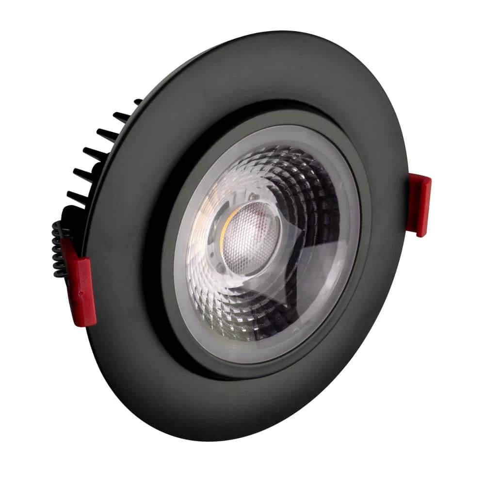 Wholesale 😍 4 in. Black 3000K Remodel IC-Rated Recessed Integrated LED Gimbal Downlight Kit by NICOR 👏 3 Wholesale 😍 4 in. Black 3000K Remodel IC-Rated Recessed Integrated LED Gimbal Downlight Kit by NICOR 👏