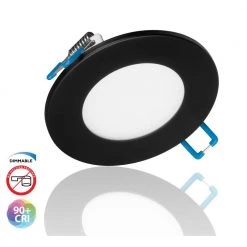 Deals 😉 DLE Series 3 in. 2700K Black Integrated LED Recessed Canless Downlight with Trim by NICOR 🧨