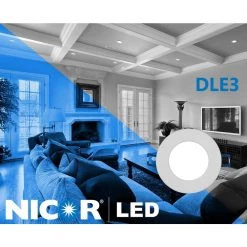 Deals 😉 DLE Series 3 in. 2700K Black Integrated LED Recessed Canless Downlight with Trim by NICOR 🧨 -NICOR Sales Store nicor recessed lighting kits dle321202krdbk 76 1000