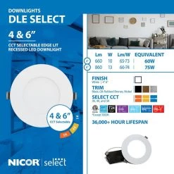 Hot Sale β DLE4 Selectable 4 in. Black Remodel LED Downlight Kit by NICOR π 24 Hot Sale β DLE4 Selectable 4 in. Black Remodel LED Downlight Kit by NICOR π -NICOR Sales Store nicor recessed lighting kits dle43120srdbk 1f 1000