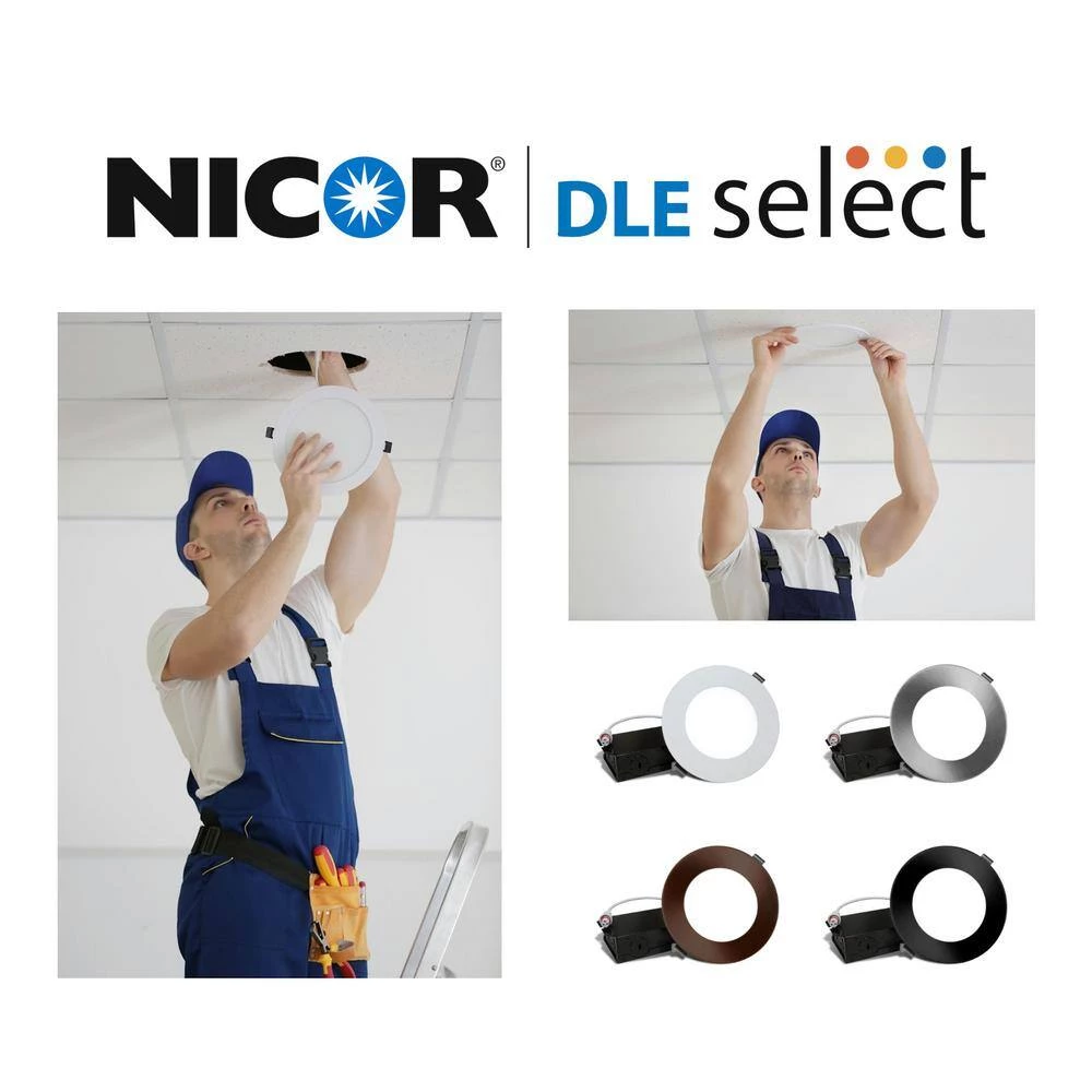 Hot Sale β DLE4 Selectable 4 in. Black Remodel LED Downlight Kit by NICOR π 12 Hot Sale β DLE4 Selectable 4 in. Black Remodel LED Downlight Kit by NICOR π - Image 10