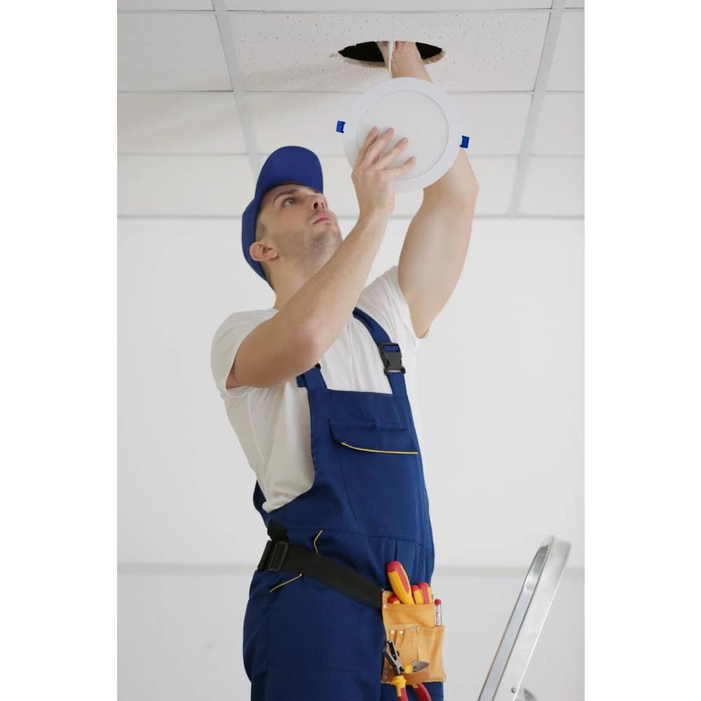 Discount ✔️ 6 in. Round 4000K Remodel IC-Rated Recessed Integrated LED Edge Lit Downlight Kit by NICOR ❤️ 11 Discount ✔️ 6 in. Round 4000K Remodel IC-Rated Recessed Integrated LED Edge Lit Downlight Kit by NICOR ❤️ - Image 9