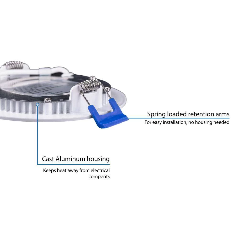 Discount ✔️ 6 in. Round 4000K Remodel IC-Rated Recessed Integrated LED Edge Lit Downlight Kit by NICOR ❤️ 6 Discount ✔️ 6 in. Round 4000K Remodel IC-Rated Recessed Integrated LED Edge Lit Downlight Kit by NICOR ❤️ - Image 4