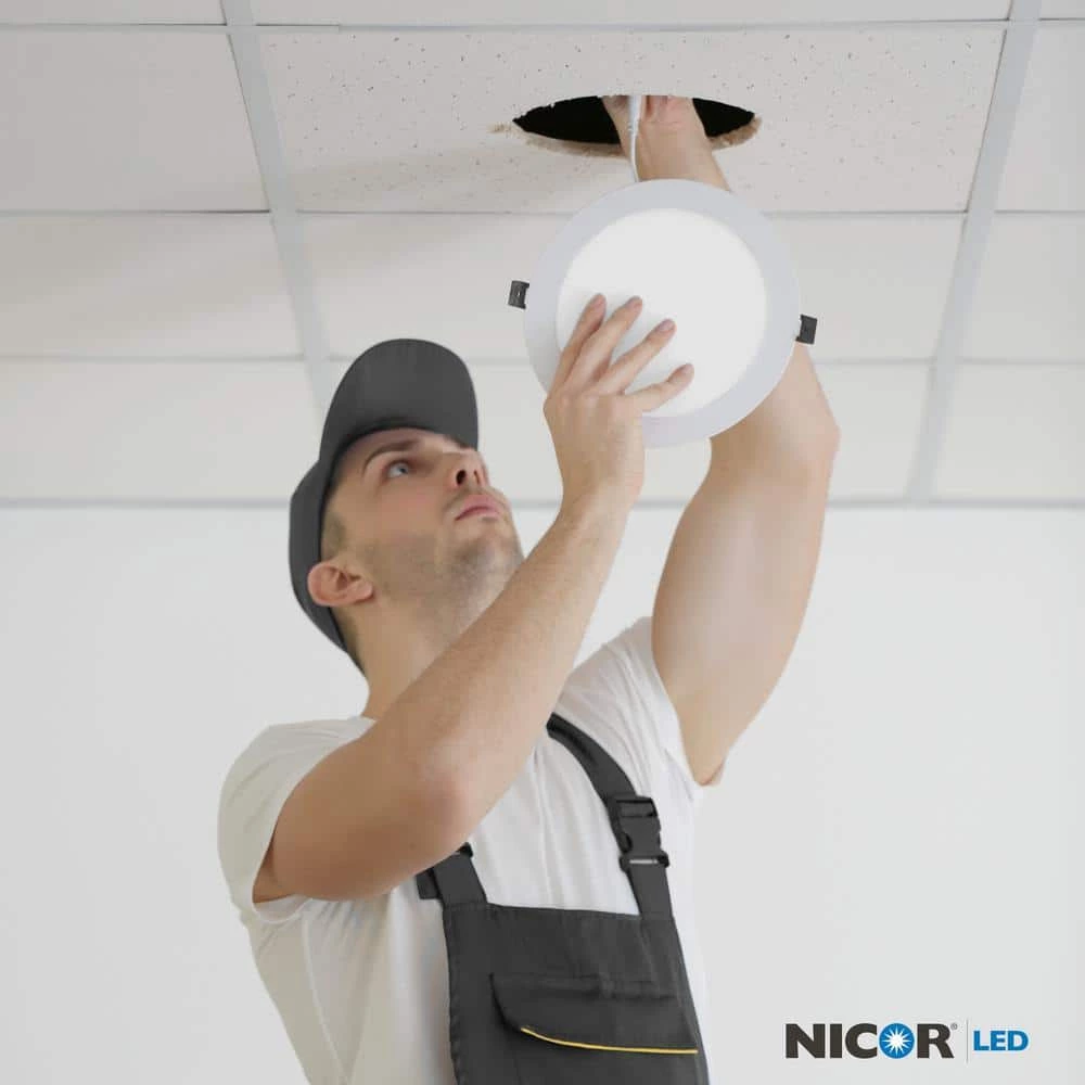 Flash Sale 🥰 DLE6 Round 6 in. Selectable IC-Rated Integrated LED Recessed Downlight Trim Kit by NICOR 🥰 9 Flash Sale 🥰 DLE6 Round 6 in. Selectable IC-Rated Integrated LED Recessed Downlight Trim Kit by NICOR 🥰 - Image 7