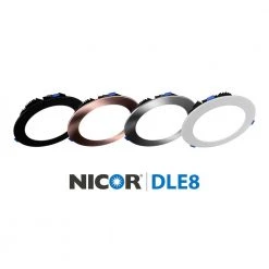 Best Pirce 👍 DLE 8 in. Round 5000K White Remodel IC-Rated Recessed Integrated LED Edge Lit Downlight Kit by NICOR ✨ -NICOR Sales Store nicor recessed lighting kits dle821205krdwh 44 1000