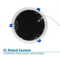 Best Pirce 👍 DLE 8 in. Round 5000K White Remodel IC-Rated Recessed Integrated LED Edge Lit Downlight Kit by NICOR ✨ -NICOR Sales Store nicor recessed lighting kits dle821205krdwh 66 1000