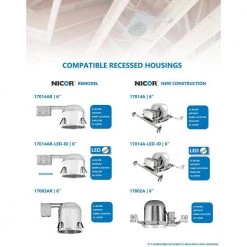 Brand new 😉 5/6 in. 3000K Oil Rubbed Bronze Integrated LED Recessed Gimbal Trim by NICOR ✔️ -NICOR Sales Store nicor recessed lighting kits dlg56 10 120 3k ob 76 1000