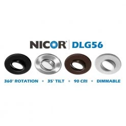 Brand new 😉 5/6 in. 3000K Oil Rubbed Bronze Integrated LED Recessed Gimbal Trim by NICOR ✔️ -NICOR Sales Store nicor recessed lighting kits dlg56 10 120 3k ob d4 1000