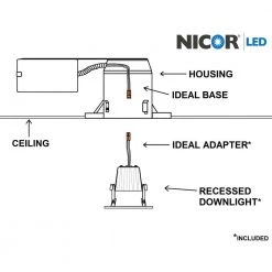 Discount 🔥 DLR2 2 in. Housing Required 3000K Remodel or New Construction Integrated LED Recessed Light Kit in Oil-Rubbed Bronze by NICOR 🛒 -NICOR Sales Store nicor recessed lighting kits dlr2 10 120 3k ob bf c3 1000