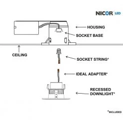 Best deal 😀 DLR Series 3 in. White 2700K Integrated LED Retrofit Downlight Recessed Trim Kit, 90+ CRI by NICOR 😉 -NICOR Sales Store nicor recessed lighting kits dlr3 10 120 2k wh bf 76 1000