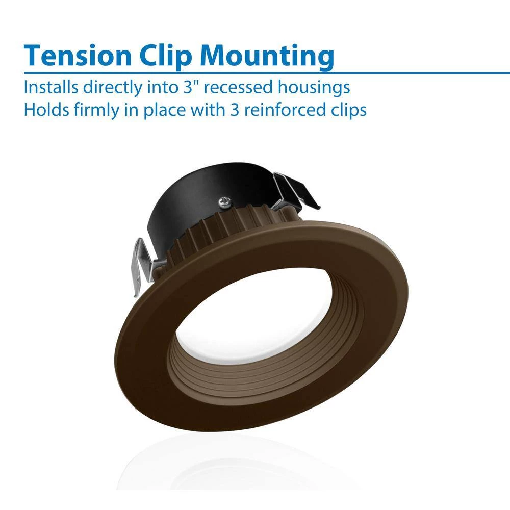 Outlet 🥰 DLR Series 3 in. Housing Required Remodel Oil-Rubbed Bronze Integrated LED Recessed Light Kit, 3000K by NICOR 😀 7 Outlet 🥰 DLR Series 3 in. Housing Required Remodel Oil-Rubbed Bronze Integrated LED Recessed Light Kit, 3000K by NICOR 😀 - Image 5
