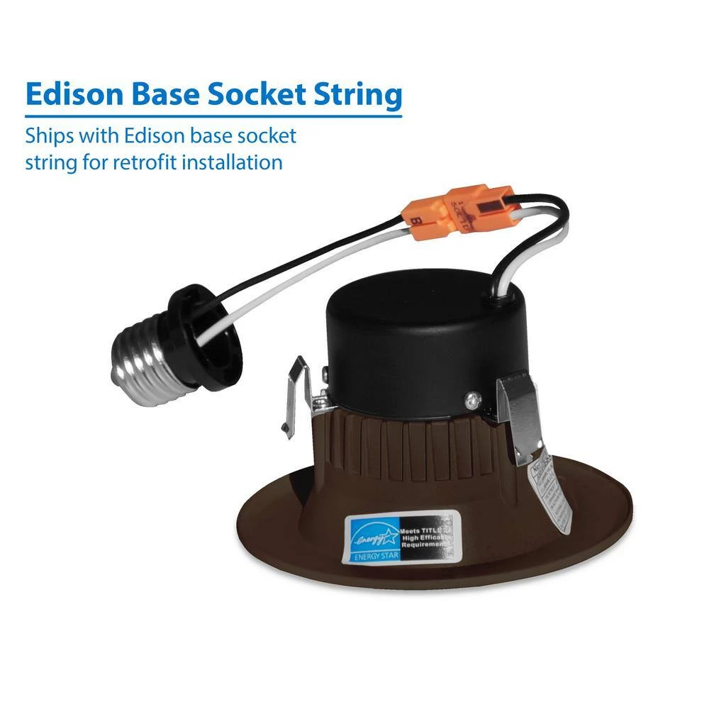 Outlet 🥰 DLR Series 3 in. Housing Required Remodel Oil-Rubbed Bronze Integrated LED Recessed Light Kit, 3000K by NICOR 😀 6 Outlet 🥰 DLR Series 3 in. Housing Required Remodel Oil-Rubbed Bronze Integrated LED Recessed Light Kit, 3000K by NICOR 😀 - Image 4