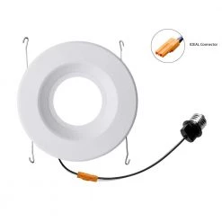 New 😍 D-Series 6 in. White 800 Lumen Integrated LED Recessed Trim Kit in 4000K by NICOR 🧨 -NICOR Sales Store nicor recessed lighting kits dlr56 3008 120 4k wh 40 1000