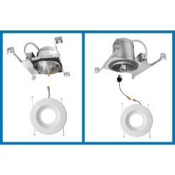 New 😍 D-Series 6 in. White 800 Lumen Integrated LED Recessed Trim Kit in 4000K by NICOR 🧨 -NICOR Sales Store nicor recessed lighting kits dlr56 3008 120 4k wh a0 1000