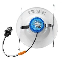 New 😍 D-Series 6 in. White 800 Lumen Integrated LED Recessed Trim Kit in 4000K by NICOR 🧨 -NICOR Sales Store nicor recessed lighting kits dlr56 3008 120 4k wh c3 1000