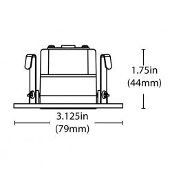 Outlet 🧨 DQR Series 2 in. 3000K Square Eyeball Remodel or New Construction Integrated LED Recessed Downlight Kit in Black by NICOR 😉 -NICOR Sales Store nicor recessed lighting kits dqr2 aa 10 120 3k bk 4f 1000