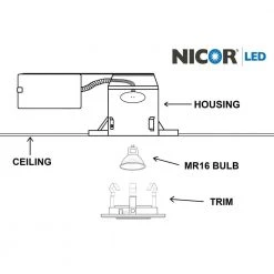 Promo ⌛ 3 in. White Recessed Gimbal Ring Trim by NICOR ✨ 18 Promo ⌛ 3 in. White Recessed Gimbal Ring Trim by NICOR ✨ -NICOR Sales Store nicor recessed lighting trims 13007wh d4 1000