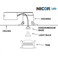 Cheapest 🥰 4 in. White Recessed Baffle Trim by NICOR 💯 -NICOR Sales Store nicor recessed lighting trims 14002 77 1000