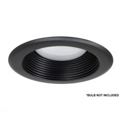 Buy ✔️ 5 in. Black Recessed Baffle Trim by NICOR ✨ -NICOR Sales Store nicor recessed lighting trims 15511bk 44 1000