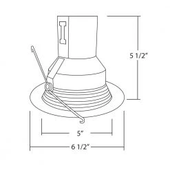 Buy ✔️ 5 in. Black Recessed Baffle Trim by NICOR ✨ -NICOR Sales Store nicor recessed lighting trims 15511bk fa 1000