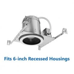 Outlet ✔️ 6 in. Black and White Recessed Light Baffle Trim by NICOR 🔔 -NICOR Sales Store nicor recessed lighting trims 17504 1d 1000