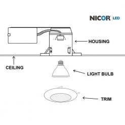 Wholesale 🌟 6 in. White Recessed Flat Albalite Metal Shower Trim by NICOR 👍 -NICOR Sales Store nicor recessed lighting trims 17505 31 1000