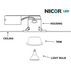 Best Sale 🔥 6 in. White Specular Recessed Trim by NICOR 👍 -NICOR Sales Store nicor recessed lighting trims 17515 fa 1000