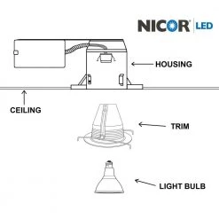 Best deal โ 6 in. Black Cone with White Baffle Trim by NICOR ๐ 15 Best deal โ 6 in. Black Cone with White Baffle Trim by NICOR ๐ -NICOR Sales Store nicor recessed lighting trims 17549a fa 1000